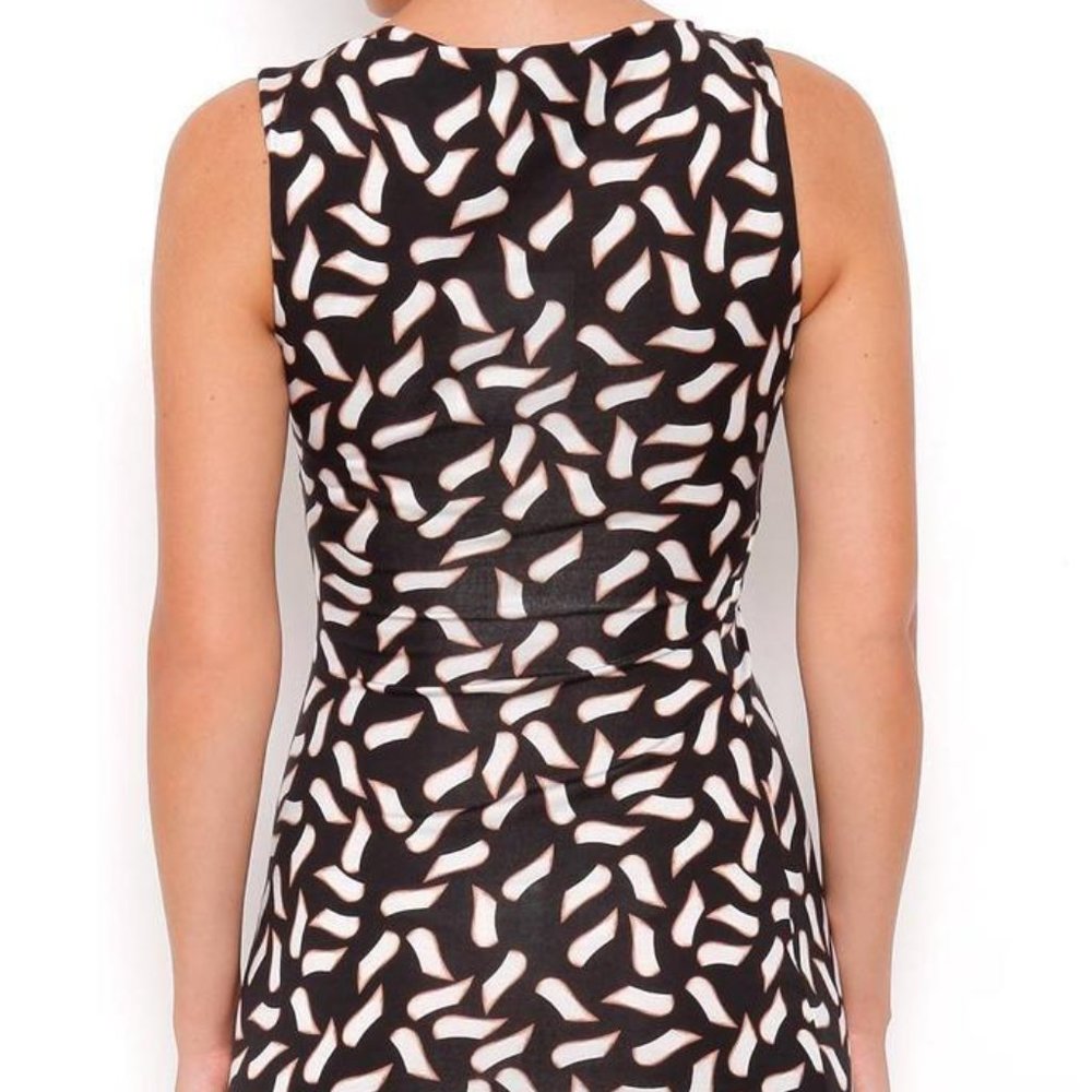 DVF Diane Von Furstenberg GLASMARY Silk Jersey Draped Dress Snake Flutter - Picture 8 of 14